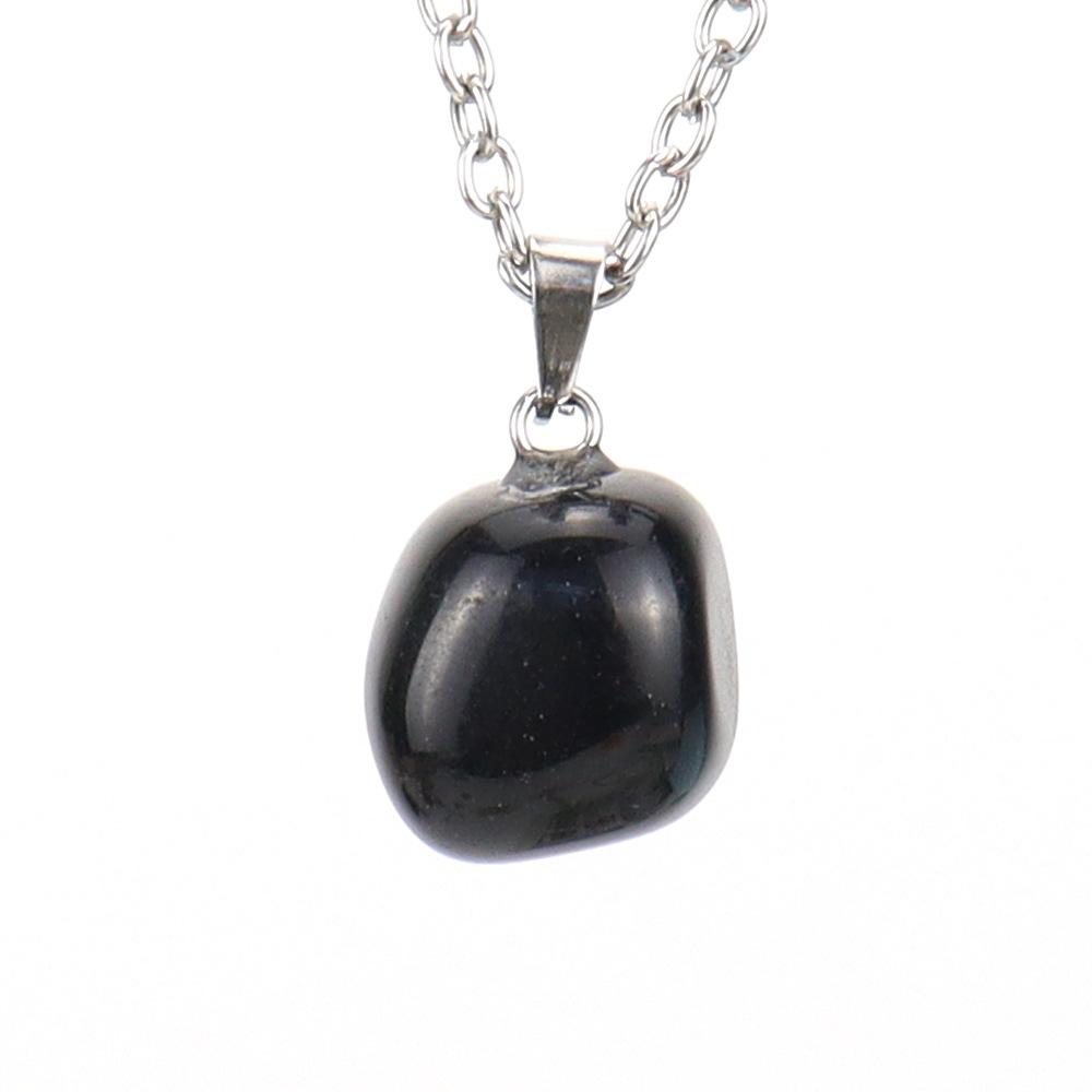 Natural Crystal Natural Stone Tiger Stone Irregular Shape Small Pendant Necklace N627