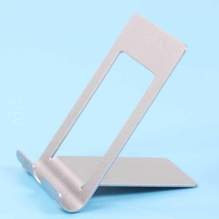 Aluminum Alloy Cell Phone Stand Holder Portable Mobile Phone Dock Desk Smartphone Tablet Holder for Office Desk серебряный