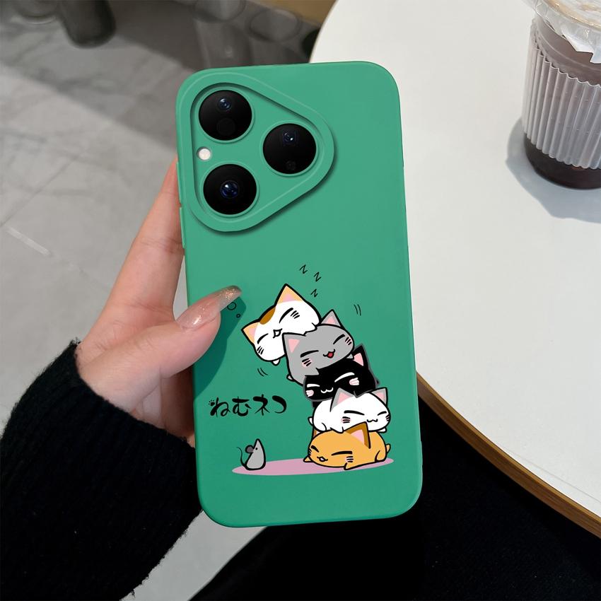 Phone Case For Huawei Pura 80 Pro Nova Y70 Y90 Y61 Y72 4E 5T 6 7 8 9 SE Cute Owl Pattern Soft Silicone Anti Drop Protective Back Cover For Huawei Capa