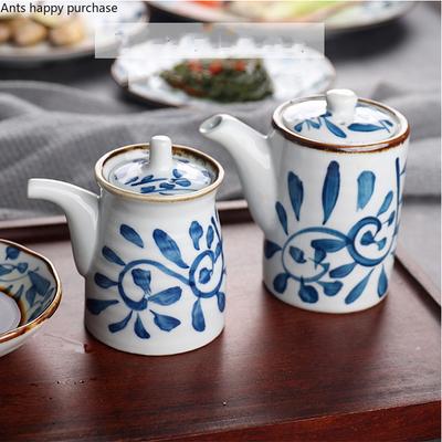 Ceramic Spice Bottle Oil Can Soy Sauce Bottle Vinegar Pot Home Kitchen Supplies Spice Container Oil Bottles Seasoning Organizer
