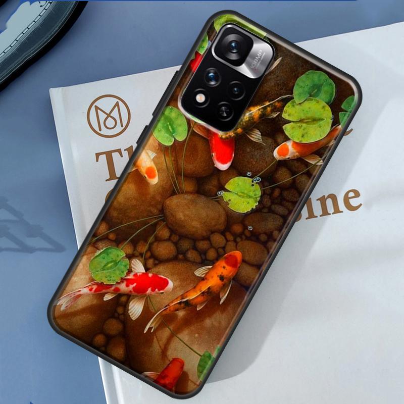 Koi Carp Fish Painting Case For Xiaomi Redmi 13C 10C 12C 14C Redmi Note 14 13 Pro 12 11 9 10 9S 10S 11S 12S Cover
