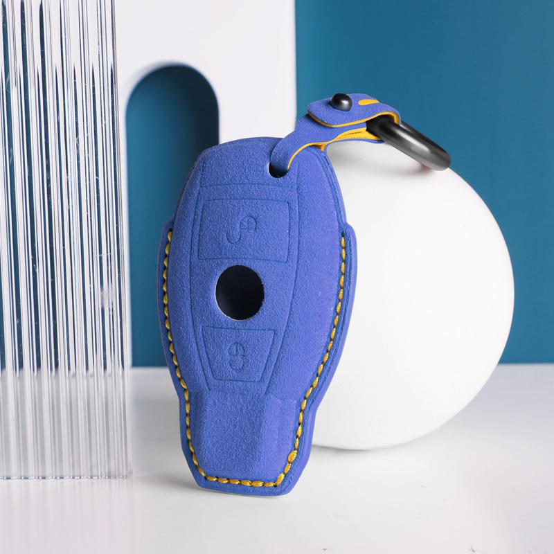 New suede car key case cover protector shell For Mercedes Benz A B C E Class GLS GLA GLK GLC CLS CLA AMG W204 W205 W212 W463