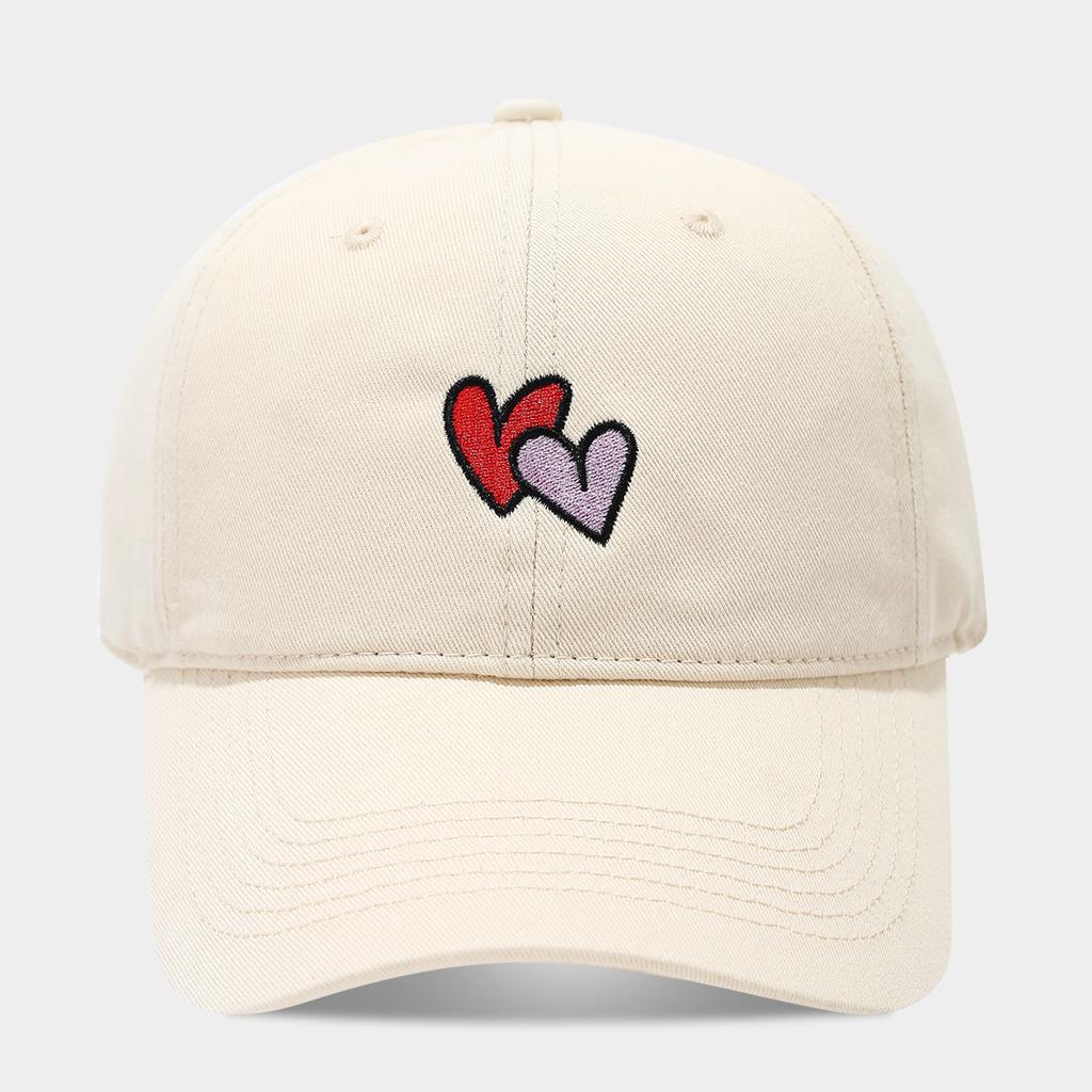 New simple overlapping love embroidery baseball cap couple outdoor sports and leisure versatile sunshade cap