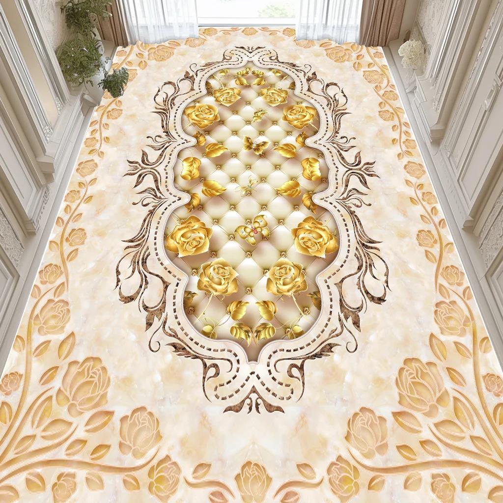 Rose Luxury Fluffy Carpets for Living Room Large Area Pink Decoration Home Bedroom Soft Rug Wedding Washable Anti Slip Floor Mat