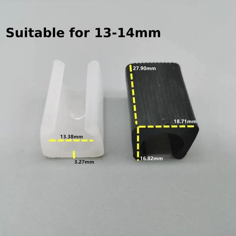 10pcs U Shaped Floor Surface Glides Furniture Feet Plastic Rectangle Non-Slip Chair Legs Caps Floor Protector Chair Furniture Foot Pads Covers for