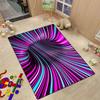 Vibrant Swirls 3D Rug for Contemporary Decor  Abstract Art Carpet Bold Colorful Flooring Anti Slip Carpet Can Be Machine Washed
