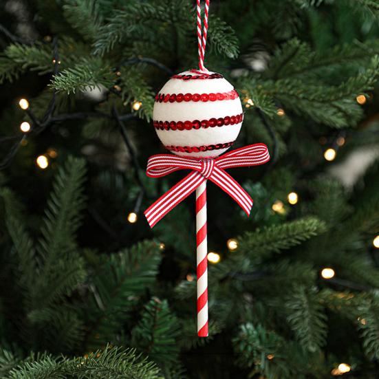 Χριστουγεννιάτικο Κόσμημα Καραμέλας Αφρός Μπαστούνι Καραμέλας Μέντας Χριστουγεννιάτικη Διακόσμηση DIY Κρεμαστό Κόσμημα για Διακόσμηση Εορτών