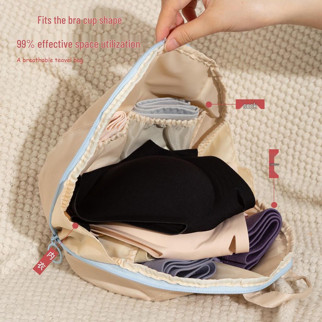 3-in-1 Portable Lingerie Organizer & Travel Storage Bag for Panties, Socks & Underwear