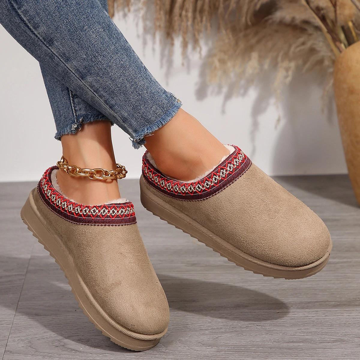 

Женские сапоги зимние брендовые меховые короткие плюшевые теплые зимние сапоги женские 2024 новые модные туфли на плоской платформе для женщин Zapatos De Mujer 36 бежевый