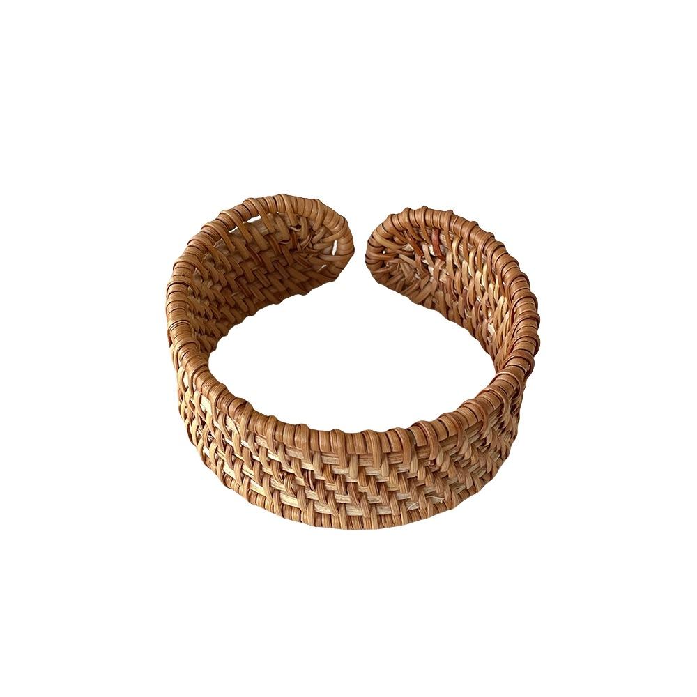 Simple Rattan Woven Bracelet Classic Bohemian Braided Bracelet Creative Ethnic Style Bangle  Beach