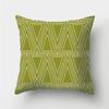 Green Geometric Pattern Throw Pillowcase Home Decor Square Wave Print Pillowcase Sofa Bed Decorative Pillowcase
