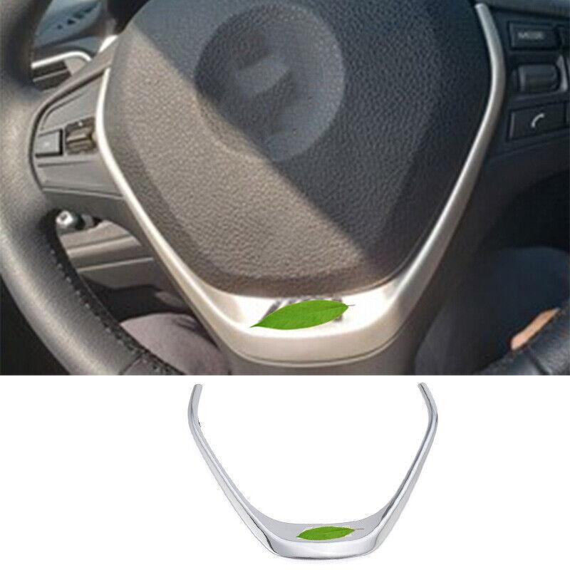 Steering Wheel Decor Cover Trim Fit For BMW 3 4 Series GT 2013- Silver Steel