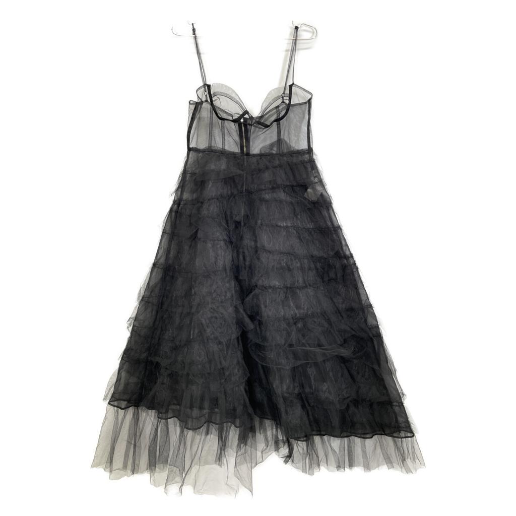 MAISON SPECIAL Excellent Condition 23Stainless Steel 21231265403 Sheer Mesh Tiered Tulle Dress Dress FREE blackUsed