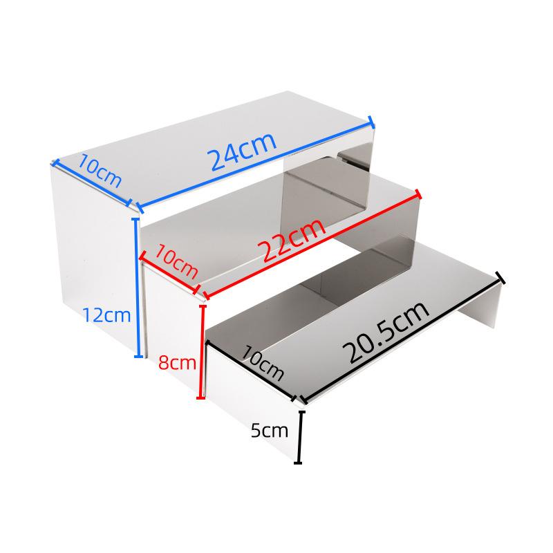 U Shape Stainless Steel Display Riser Stand, Shop Jewelry Bag Display Shelf For Dessert Cupcake Shoes Action Figure Display