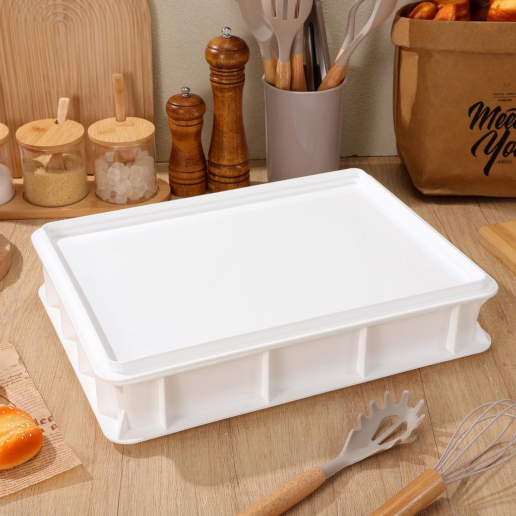 Commercial Stackable Pizza Dough Proofing Box Plastic Tray Moisture Retention Dough Storage for Home Bakery Plastic Pizza Box