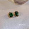Exquisite Silver Needle Rhinestone Earrings for Women - Korean Retro Palace Style