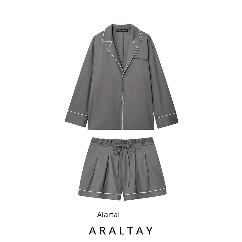 Araltay New Arrival Fashion Style Women's Clothing Fashion Trim Poplin Shirt Shorts 50631196 1255535