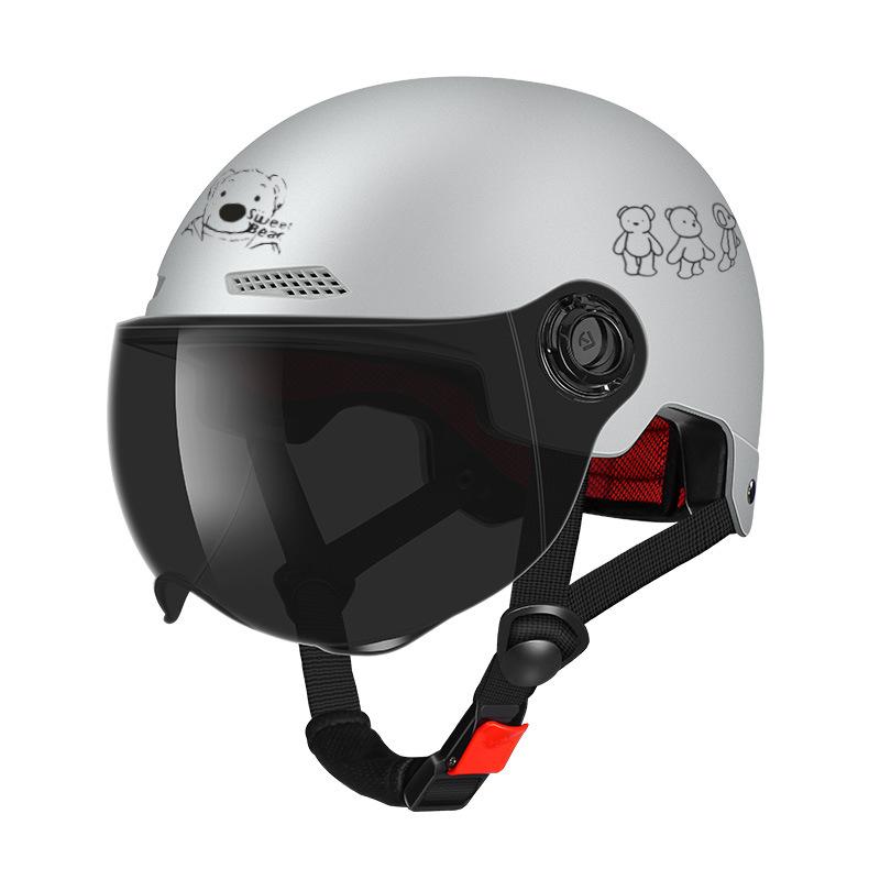 Cycling Helmet Electric Vehicle Women's Autumn and Winter Warm Motorcycle Men's Safety Hat Summer Four Seasons Half Helmet