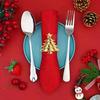 6 Stück Weihnachts-Serviettenringe Christbaumschmuck Weihnachts-Heimküchen-Esstischdekoration Neujahrsparty-Zubehör
