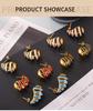 Colorful Spiral Water Drop Titanium Stud Earrings - Elegant Hollow Design, Non-Fading Luxury Jewelry
