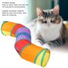 S Shaped Foldable Tunnel Cat Kitty Training Interactive Rainbow Color Tube Pet Toy