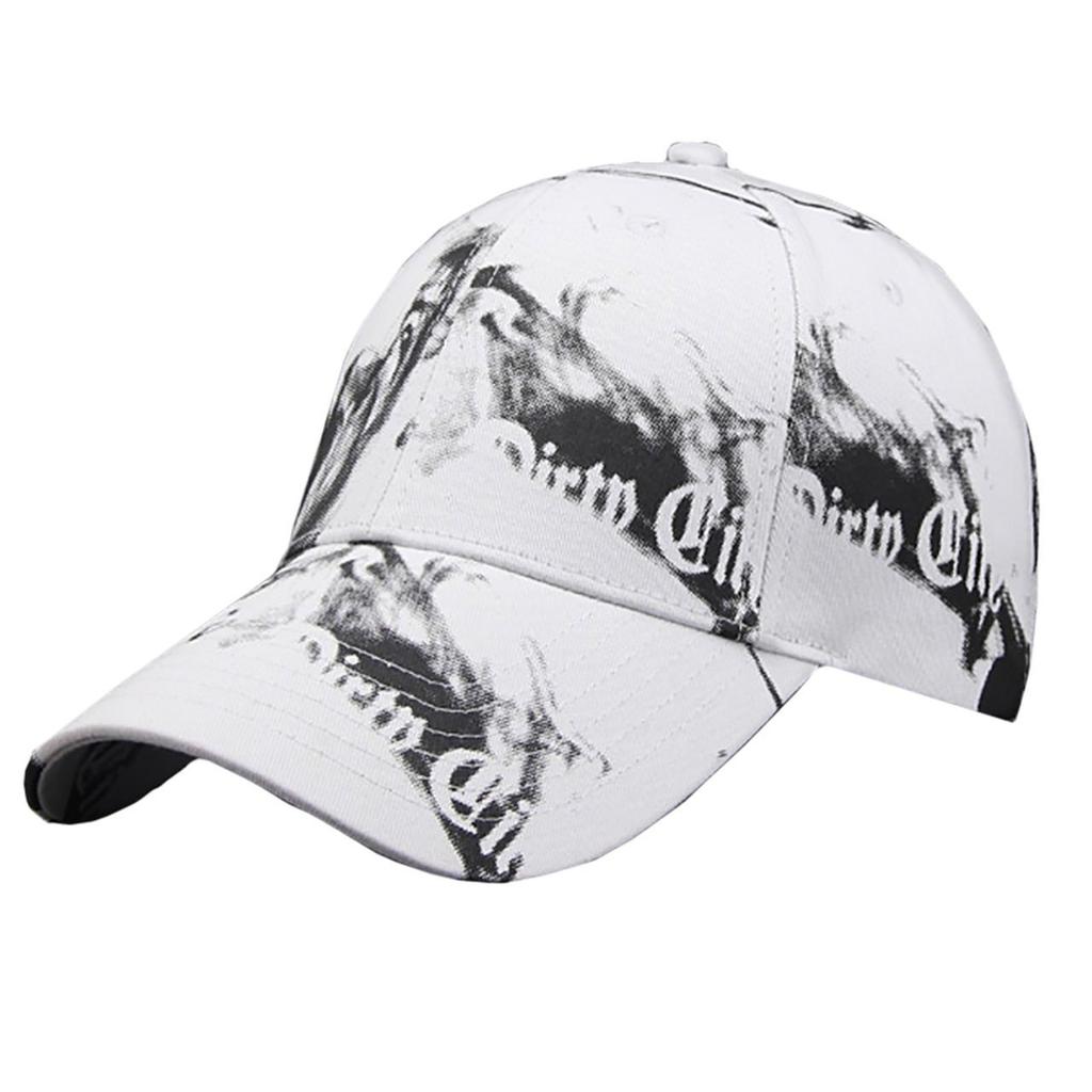 ONE LIMITATION Simple English Black and White Hat for Men and CP009 Letters, Design, Two-Color Cap, Women, (01 White)