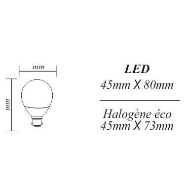 Ampoule LED - Noname - B22 - 4W - 330Lm - 3000K - Garantie 5 Ans