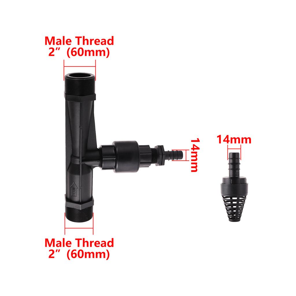 Venturi Fertilizer Injector 3/4"1/2''1''1.5''2'' Male Thread Inlet/Outlet Connector Garden Irrigation Automatic Fertilize Tools