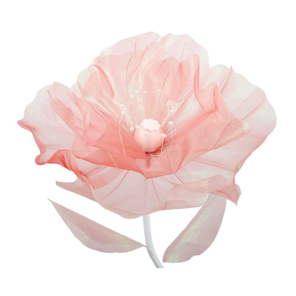Hollow Design Artificial Flower 50cm Big Simulation Flower Silk Mesh Flower Wedding Decoration
