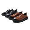 Platform men's carved leather shoes British style big head niche casual shoes popular tooling leather shoes men 4755-R