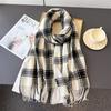 Scarf scarf unisex autumn and winter plaid fringed commuting imitation cashmere warm shawl Korean version fashionable and simple
