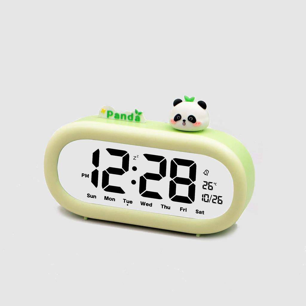 Children's Cartoon LCD Desktop Alarm Clock - Mute, Electronic for Bedroom or Study