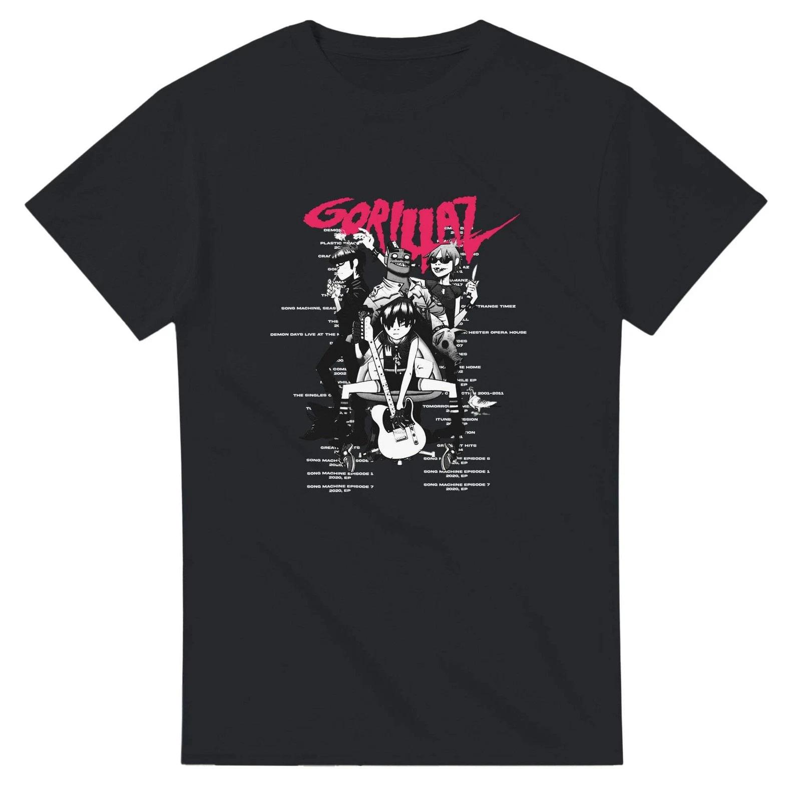 

Gorillaz Unisex T-Shirt - Music Fan Gift, Graphic Cotton Shirt S