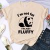 Funny Cute Panda Printed T Shirt for Women Summer Short Sleeve Cartoon Casual Creative T-shirt Vintage Round Neck Clothes