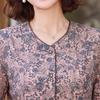 Women's Floral Chinese Style Short Sleeve Tang Suit Shirt