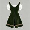 Ruffled Detail Bavarian Dirndl Dress A-Line Silhouette Women’s Festival Dress  Halloween Costume