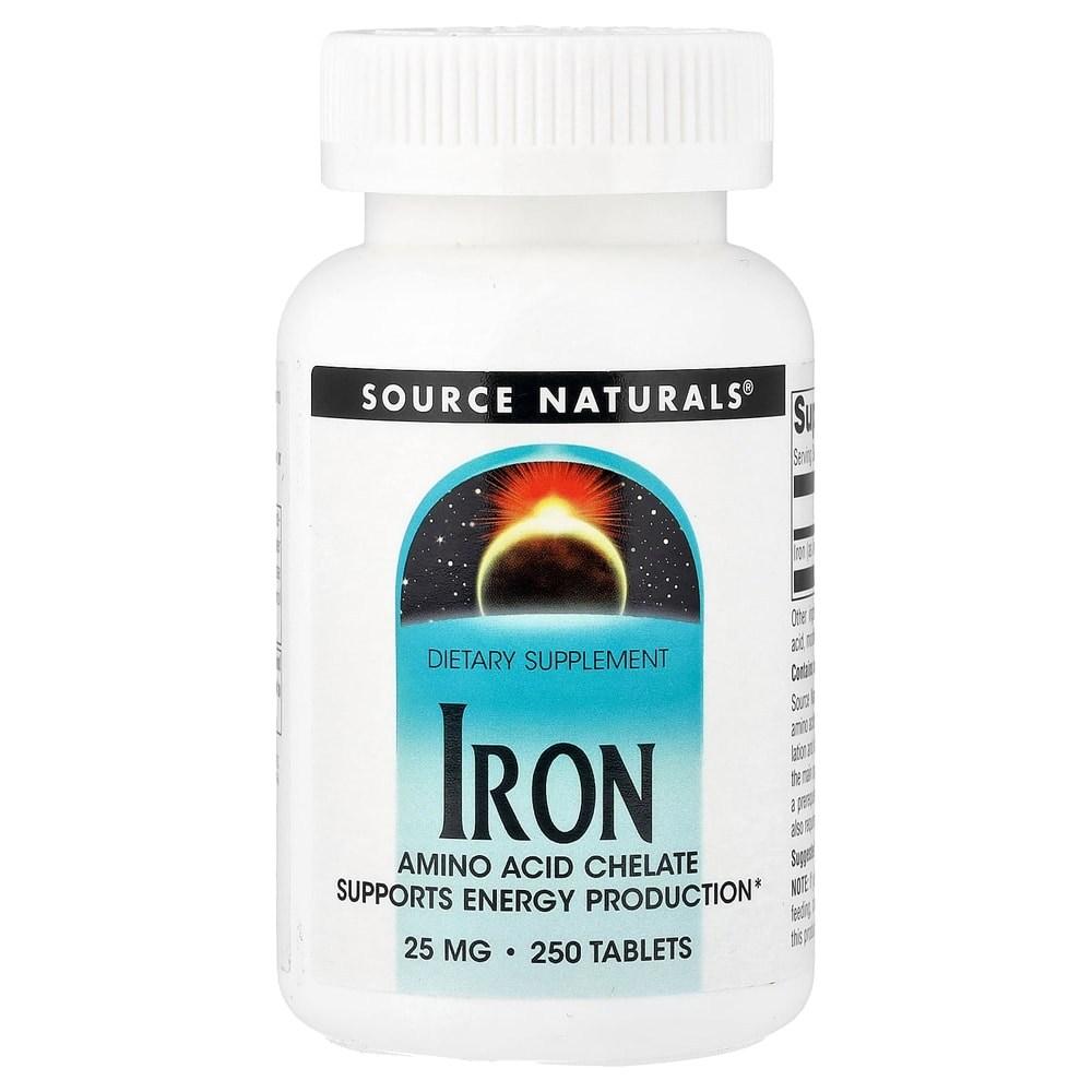 Source Naturals Iron 25 mg 250 Tablets 1 pcs
