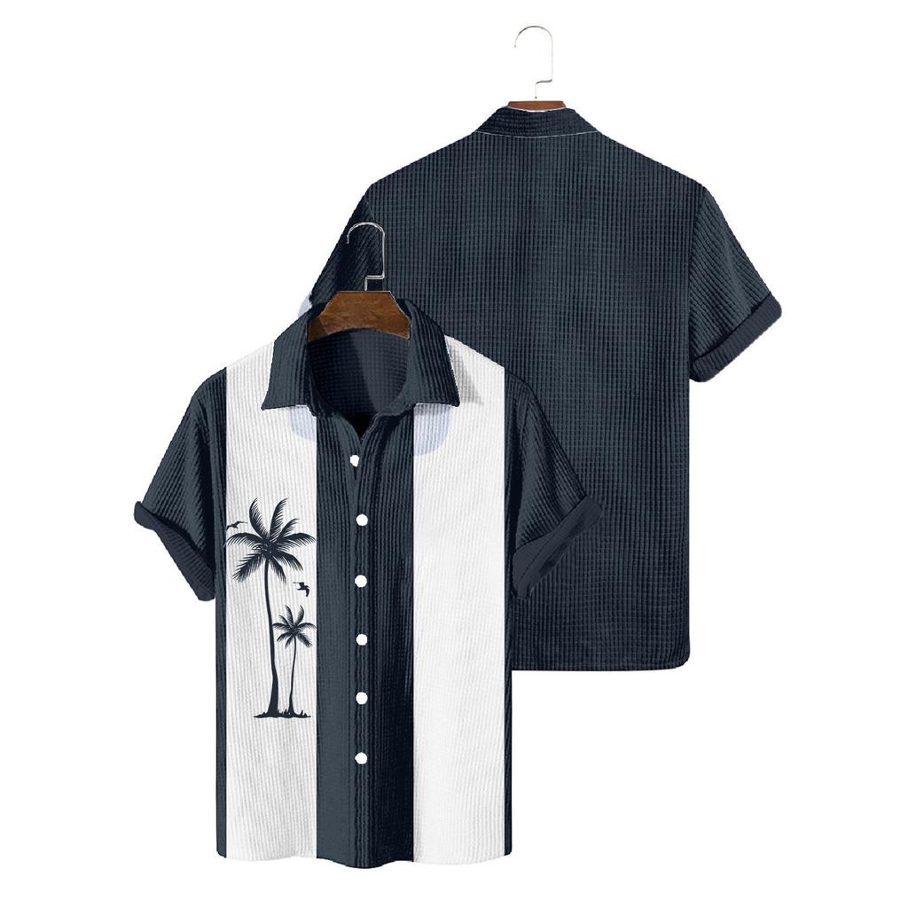 Camisas de manga corta con botones estampados hawaianos para hombre Camisas de manga corta de moda casual para hombre