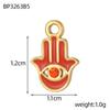 CARLIDANA Pink Blue Enamel Hamsa Hand Charms Gold Plated Charms Religious Muslim Islamic Hand of Fatima Charms DIY Jewelry
