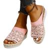 Summer Fashion 2026 Women Slip On Platform Wedges Plus Size Shoes for Women 36-43 Peep Toe Comfortable Non-slip Sandals