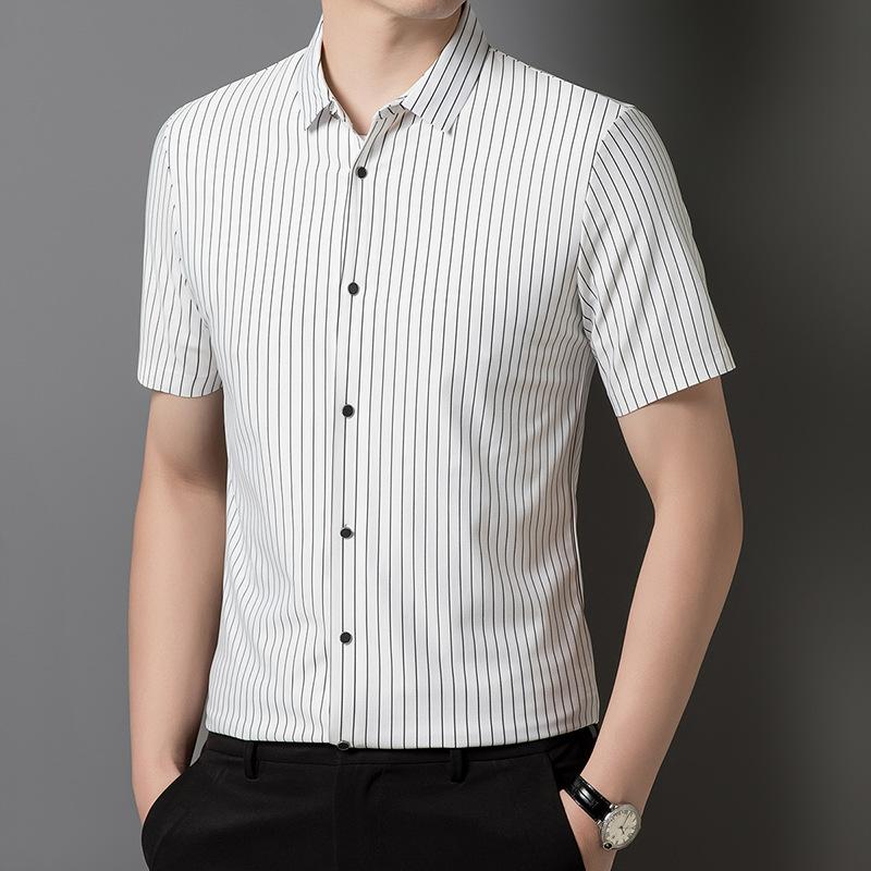 Summer Collar Seamless POLO Light Business Fashion T-shirt Ice Silk Shirt POLO