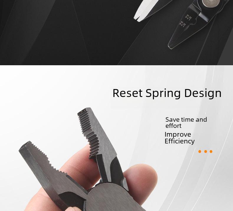 Five-in-One Multifunctional Pliers Set: Interchangeable Wire Cutter, Vise, Stripper