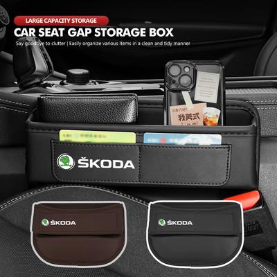 Cqmes7 For Car Seat Gap Organizing Storage Box Auto Decoration Accessories Fabia Kamiq Superb Scala Enyaq-iV MK3 VisionS Yeti