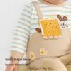 Balabala Infant Faux Two-Piece Long Sleeve Bodysuit Romper