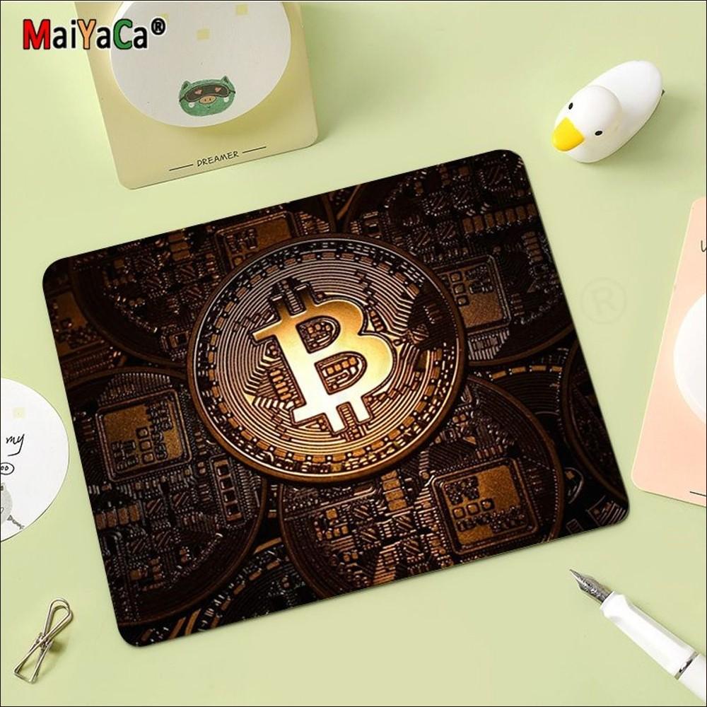Bitcoin Art Mousepad Rubber Small Thickened Mouse Pad Gaming Keyboard Table Mat Office Supplies Room Decor for PC Mouse Carpet