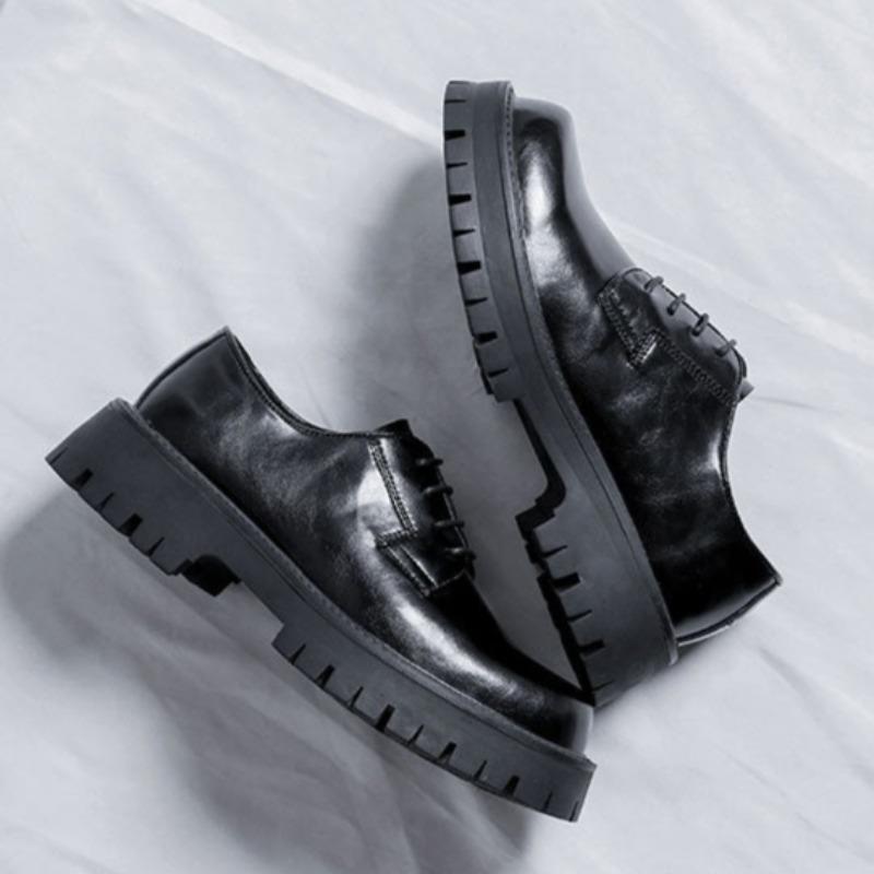 2025 Autumn New Derby Shoes Fashionable Luxury Shoes Round Head British Style Low Heel Boots Casual Daily Workwear Leather Shoes