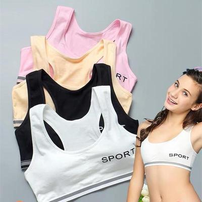 Sujetador deportivo para niñas adolescentes, ropa interior de gimnasio, sujetador inalámbrico para adolescentes con almohadilla para el pecho