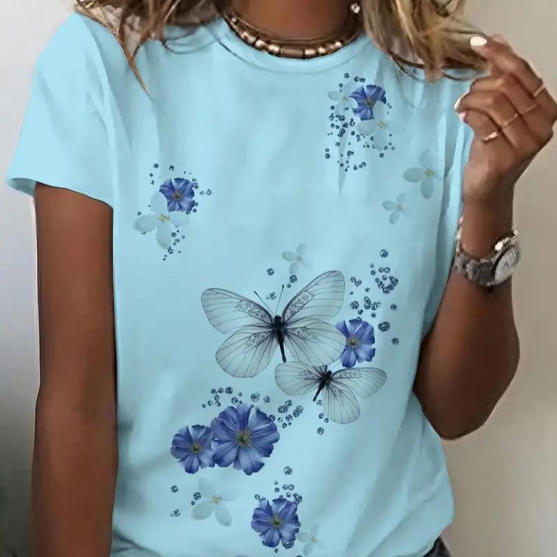 

Летняя женская новая повседневная универсальная женская футболка с коротким рукавом 6XL