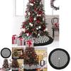 Premium Quality Black Checkered Christmas Tree Skirt With Sophisticated Design