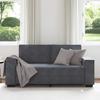 2 Seater Sofa Dark Grey 180 X 78 X 84 Cm Velvet